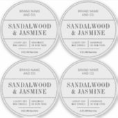 Doorschijnende minimalistische apotheek kaars labe sticker (Voorkant)