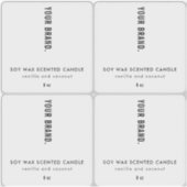 Doorschijnende moderne minimalistische Clear Candl Sticker (Voorkant)