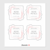 Doorschijnende roze Waterverf Clear Product Label (Vel)