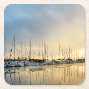 Doorslag II Vierkante Kartonnen Onderzetter