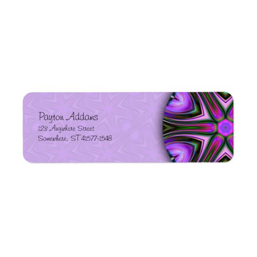 Doorsnede Mandala Return Address Label (Voorkant)