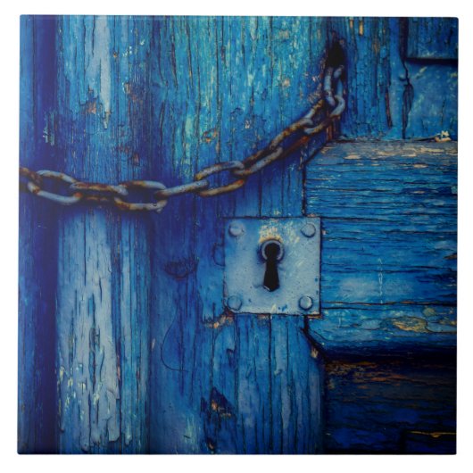 Doorsnede van hout en kettingtegels tegeltje (Voorkant)