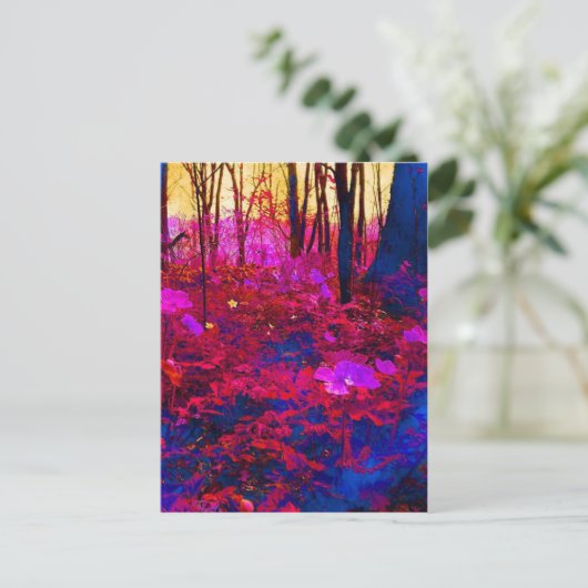 Doorverwezen bos briefkaart (Staand voorkant)