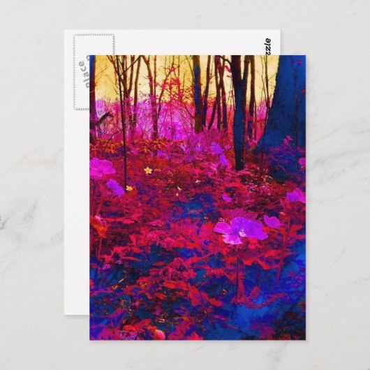 Doorverwezen bos briefkaart (Voorkant / Achterkant)