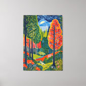 Doorverwezen bos canvas afdruk (Voorkant)