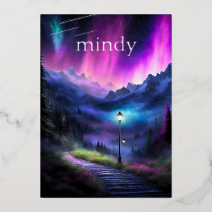 Doorverwezen bos folie uitnodiging