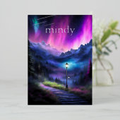 Doorverwezen bos folie uitnodiging (Staand Voorkant)