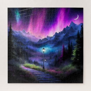 Doorverwezen bos legpuzzel