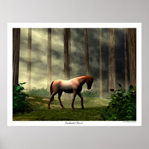 Doorverwezen bos poster