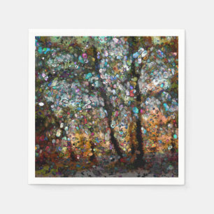 Doorverwezen bos servet