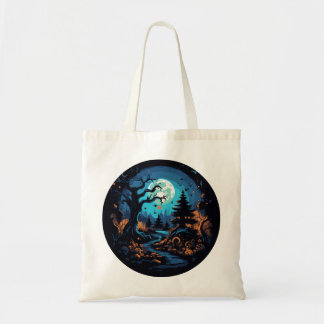 Doorverwezen bos tote bag