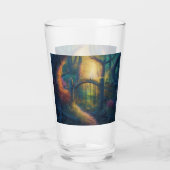 Doorverwezen bostuin | Digitale kunst Glas (Achterkant)