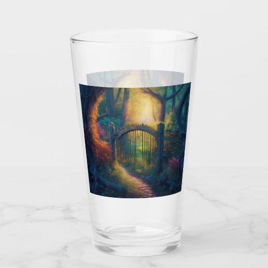 Doorverwezen bostuin | Digitale kunst Glas (Voorkant)