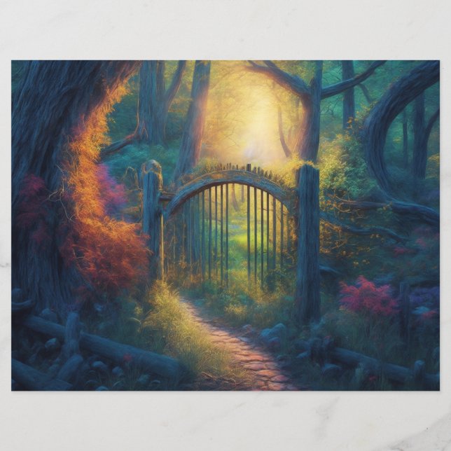 Doorverwezen bostuin | Schrapboekpapier (Achterkant)