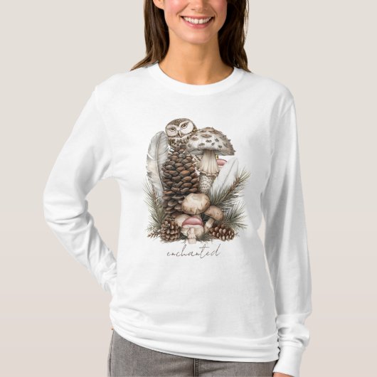 Doorverwezen paddenstoelen t-shirt (Voorkant)