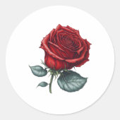 Doorverwezen Roos Ronde Sticker (Voorkant)