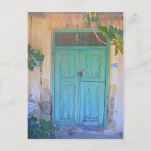 Doorway in Rhodes, Griekenland Briefkaart