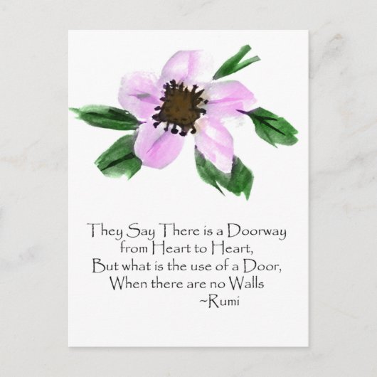 Doorway Rumi Waterverf Briefkaart (Voorkant)