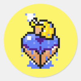 Doorweekte blonde Sticker