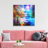 Doorweg naar de hemel canvas afdruk (Insitu (Woonkamer))