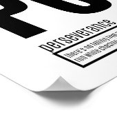 Doorzettingsvermogen - fundamentele elementen van  poster (Hoek)