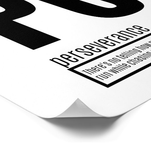 Doorzettingsvermogen - fundamentele elementen van  poster (Hoek)