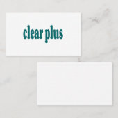 doorzichtig visitekaartje (Voorkant / Achterkant)