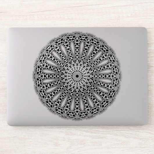 doorzichtige Mandala sticker (Computer)