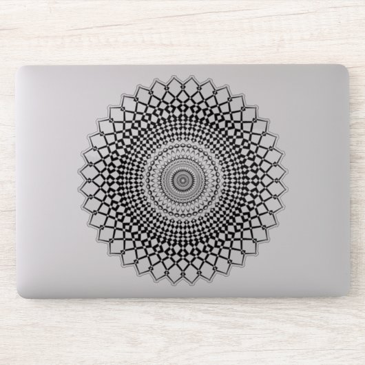 doorzichtige Mandala sticker (Computer)