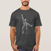 Doos Bouldering Cool Freeclimber Vitruvian Man T-shirt (Voorkant)