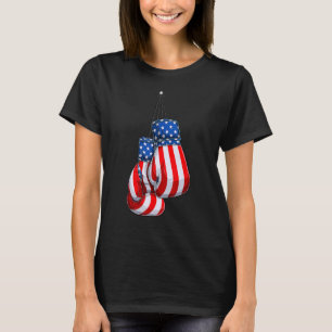 Doos Handschoenen Rood Wit Blauw Amerikaanse vlag T-shirt