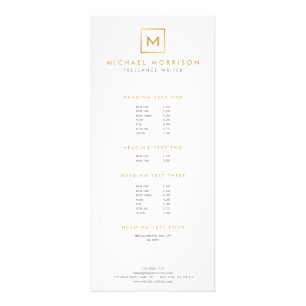 DOOS LOGO met UW INITIAAL/MONOGRAM Goud/Wit Reclamekaart