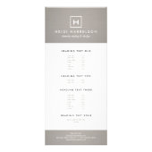 DOOS LOGO met UW INITIAAL/MONOGRAM op GRAY LINEN Reclamekaart (Voorkant)