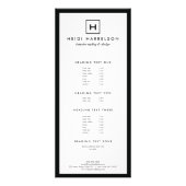 DOOS LOGO met UW INITIAAL/MONOGRAM Zwart/Wit Reclamekaart (Voorkant)