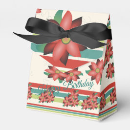  doos met bloemen en strepen bedankdoosjes