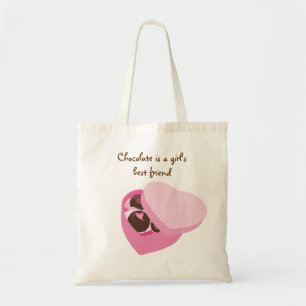 Doos met chocolade-Canvas tas