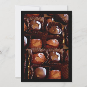 Doos met chocolade, met een Snoep met verklikkerch Kaart