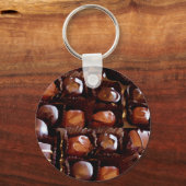 Doos met chocolade, met een Snoep met verklikkerch Sleutelhanger (Voorkant)