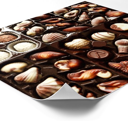 Doos met chocolade poster (Hoek)