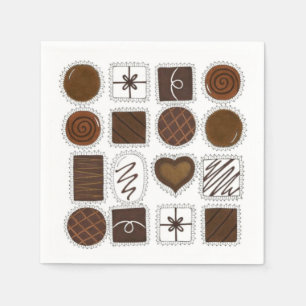 Doos met chocolade Valentijnsdag Valentijn Napkin Servet