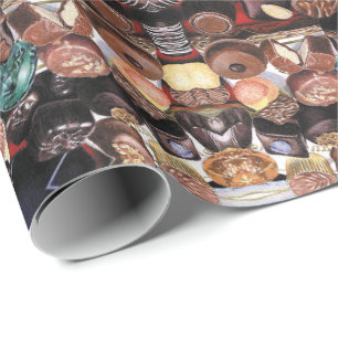 Doos met chocoladepapier cadeaupapier