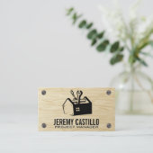 Doos met gereedschap Startreparatie | Hout- en met Visitekaartje (Staand voorkant)