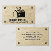 Doos met gereedschap Startreparatie | Hout- en met Visitekaartje (Voorkant / Achterkant)