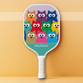 Doos met het kleurrijke Cartoon Kitty Cats Pattern Pickleball Paddle