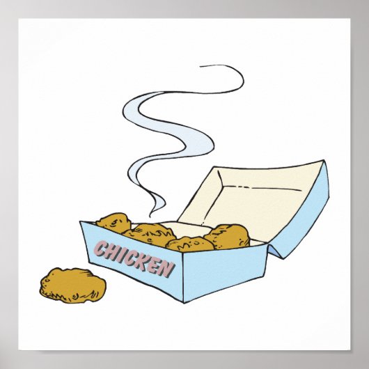 doos met kipnuggets poster (Voorkant)