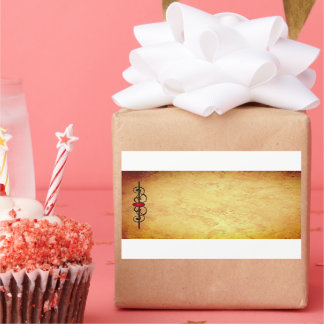 DOOS MET Leder- EN rubyprofiel Rechthoekige Sticker