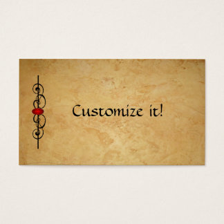 DOOS MET Leder- EN rubyprofiel Visitekaartjes