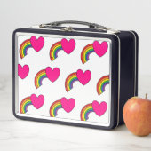 Doos met metaal, met regenbogen en roze harten (In situ)