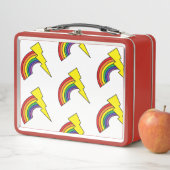 Doos met metalen rand, met regenbogen en blikboute (In situ)