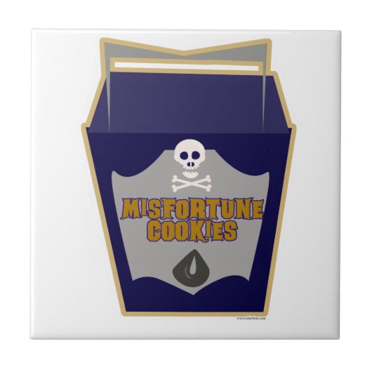 Doos met ongelukskoekjes tegeltje (Voorkant)